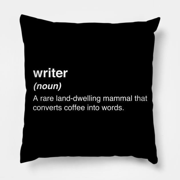 Writer Definition | Funny Novelist Writer Gift Pillow by MeatMan