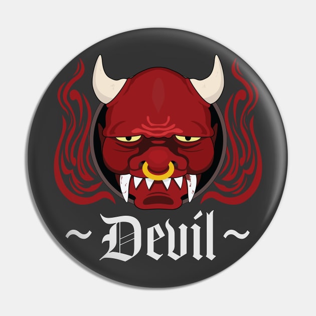 The Devil Within - White Pin by RCLWOW