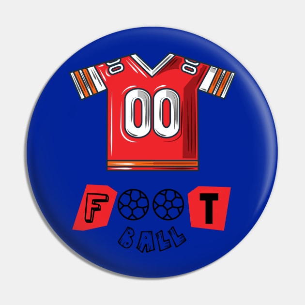 Red Football Shirt Pin by O.M design