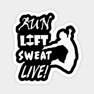 runliftsweat white Magnet