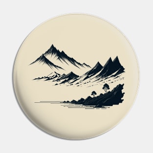 Minimalist mountainscape Pin