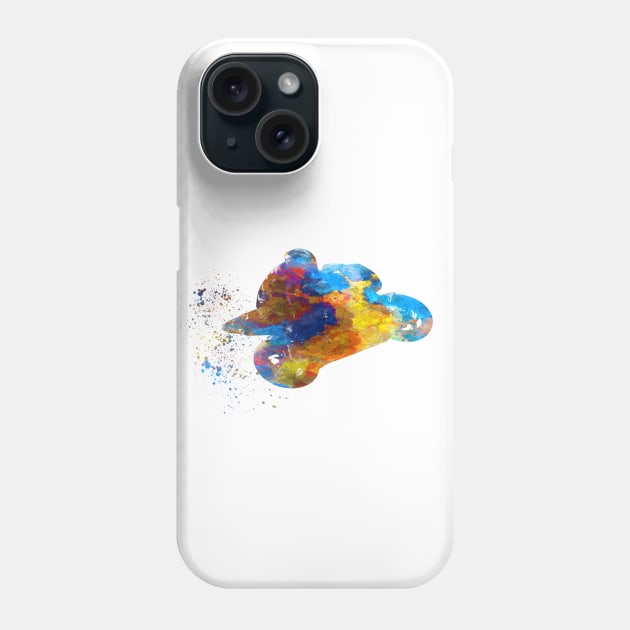 Watercolor moto gp rider Phone Case by PaulrommerArt