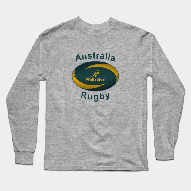 Australia Rugby World Cup Ball Design Australia Rugby Long Sleeve T Shirt Teepublic