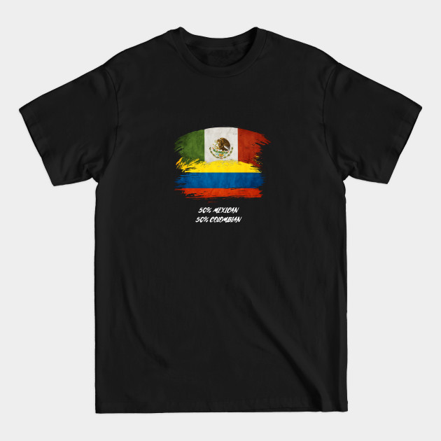 Colombia, Mexico, blend, mixed, flag, pride, shirt, Colombian, Mexican, match - Colombia Mexico Blend Mixed Flag P - T-Shirt Colombia, Mexico, blend, mixed, flag, pride, shirt, Colombian, Mexican, match - Colombia Mexico Blend Mixed Flag P - T-Shirt
