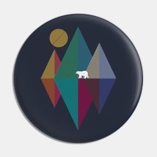 Geometry mountain bear Pin