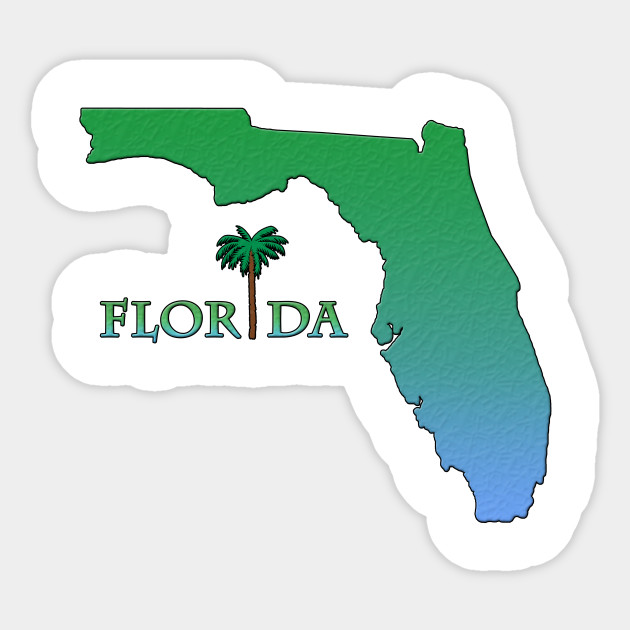 Florida State Outline Florida Sticker Teepublic
