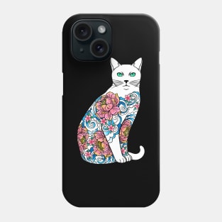 Cat In Lotus Tattoo Phone Case