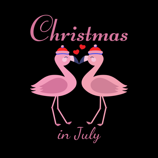 Christmas In July Pink Flamingo by Ghost Of A Chance 