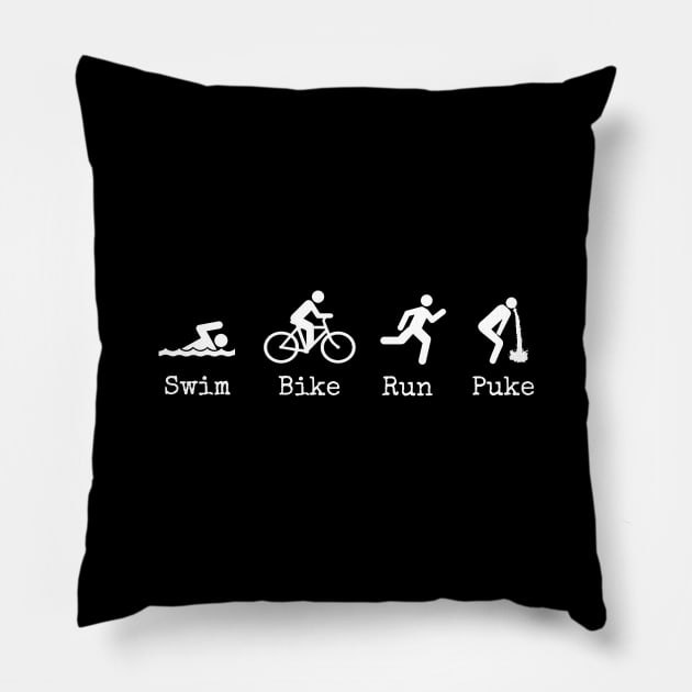 Swim, Bike, Run ... Puke Pillow by wanungara