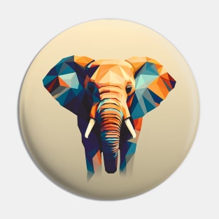 Abstract Elephant Pop Art Pin