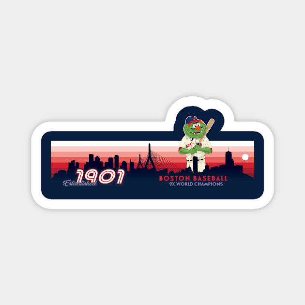 Sox - 2019 Boston Championship Series Mascot Graphic T-Shirt Magnet by bkumm66