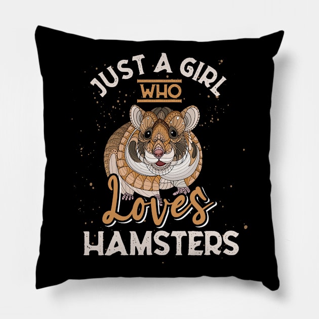 hamster pet love Pillow by ShirtsShirtsndmoreShirts