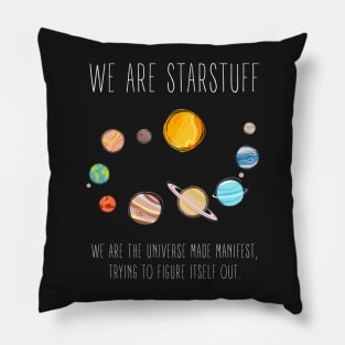 We Are Starstuff - Solar System - Universe - Black - B5 Sci-Fi Pillow