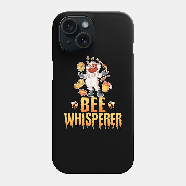 Beekeeper Gift Men Funny Beekeeping Bee Whisperer Phone Case by Humbas Fun Shirts