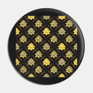 gold floral pattern Pin