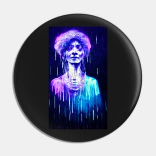 Haunting Woman in the Rain Pin