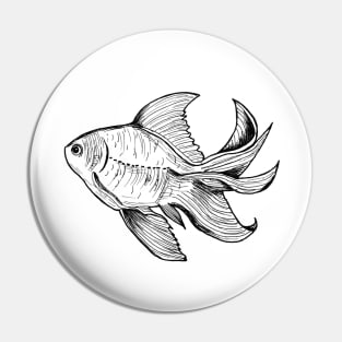 Hand drawn fish Pin