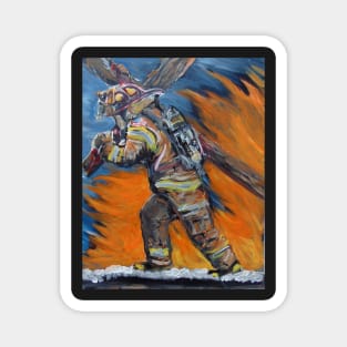 Firefighter (carry your cross) Magnet