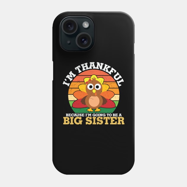 I am thankful becuase I am going to be a big sister Phone Case by MZeeDesigns