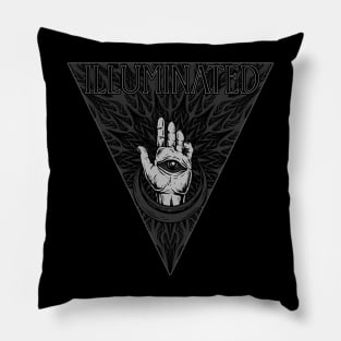 ILLUMINATED VOID - logo - Esoteric Electro Black Ambient Pillow