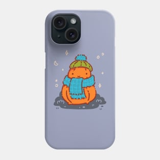 Pumpkin in a scarf and hat Phone Case