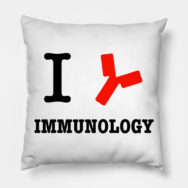 I LOVE Immunology Pillow by Andropov