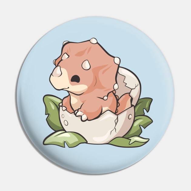 Baby Triceratops Pin by Bobblejot