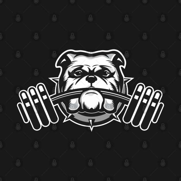 Bulldog Gym Mascot Illustration by michony