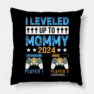 Leveled Up To Mommy 2024 Video Game Soon To Be Mom Est 2024 Pillow