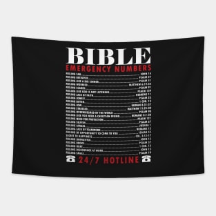 Bible Emergency Numbers Tapestry