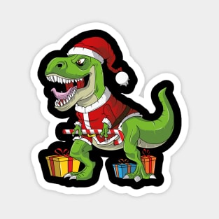 T-Rex Santa Funny Christmas Magnet