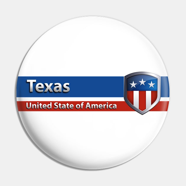 Texas - United State of America Pin by Steady Eyes