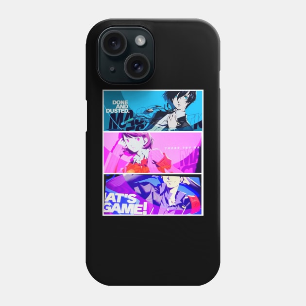 Persona 3 Relod - Makoto, Yukari & Junpei All out Attack Portraits Phone Case by BUSTLES MOTORCYCLE