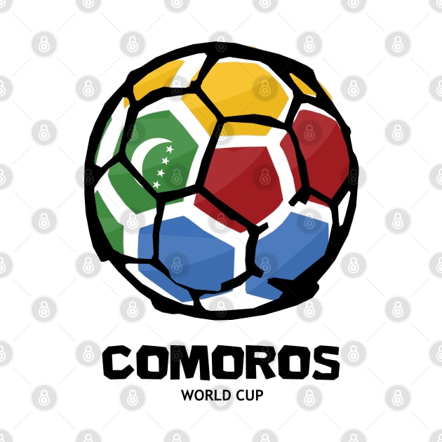 Comoros Football Country Flag by KewaleeTee