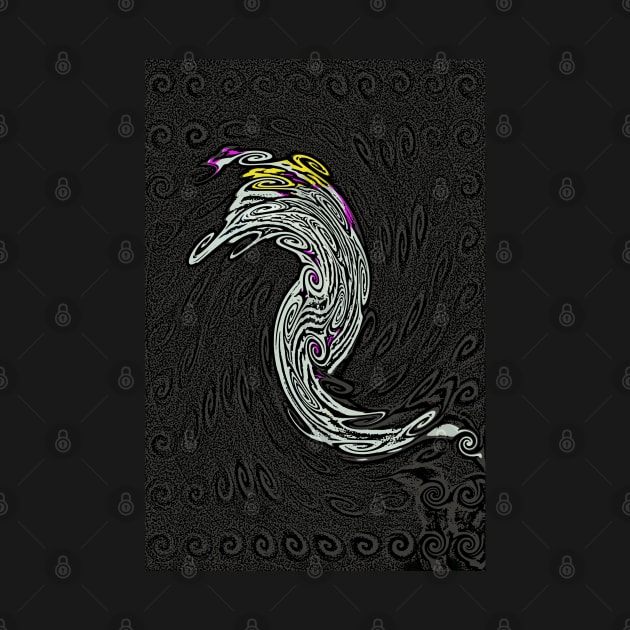 colourful seahorse design by Kielly