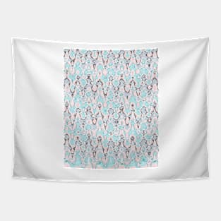 Frosty pattern, icicles like elements in light blue color Tapestry