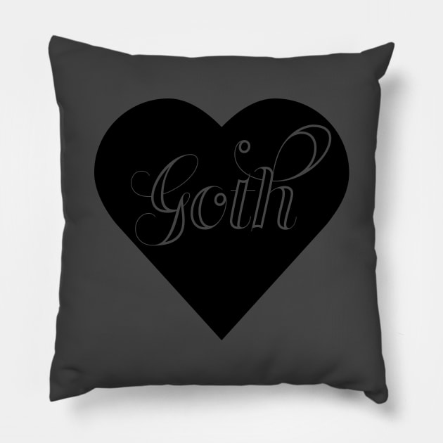 Goth at Heart Pillow by callingtomorrow