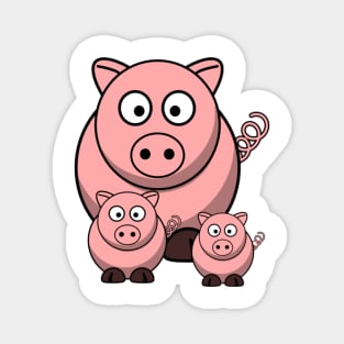 Mamma and Baby Pigs 2 Magnet