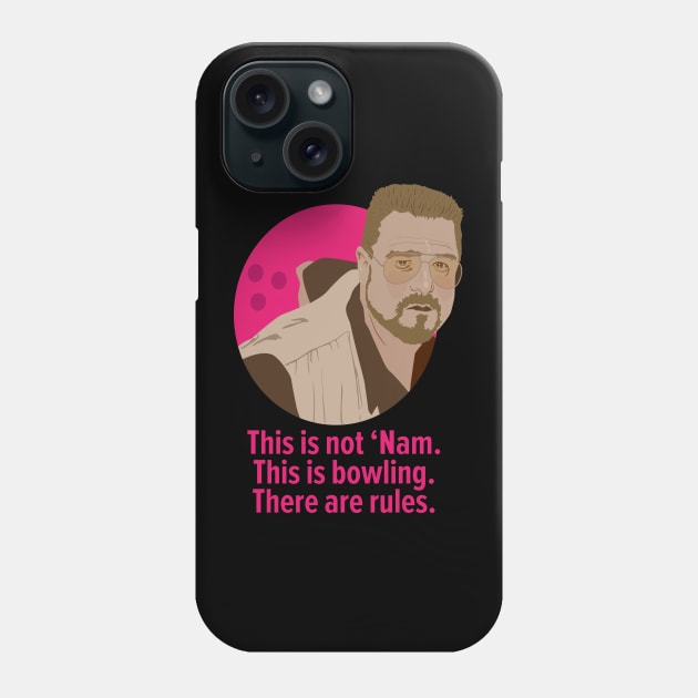 Walter Sobchak - Bowling Rules in 'The Big Lebowski' Tribute Phone Case by Boogosh