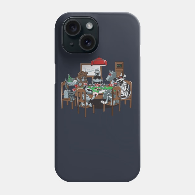 Robot Dogs Playing Poker Phone Case by zomboy