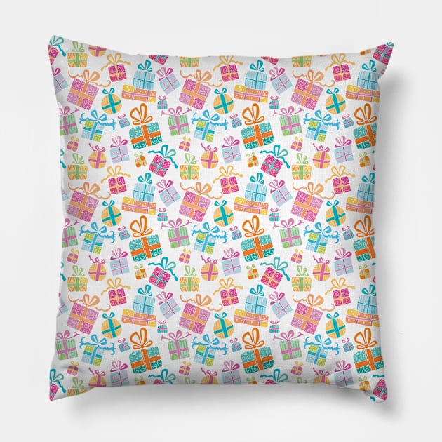 Birthday Gift Pattern Pillow by AnnieWijaya