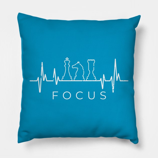 Chess Focus Heartbeat Pillow by RefinedApparelLTD