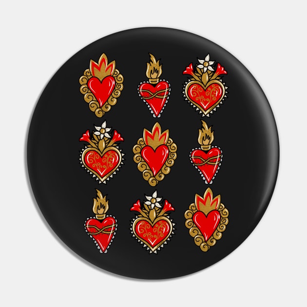 Sacred hearts Pin by Pendientera