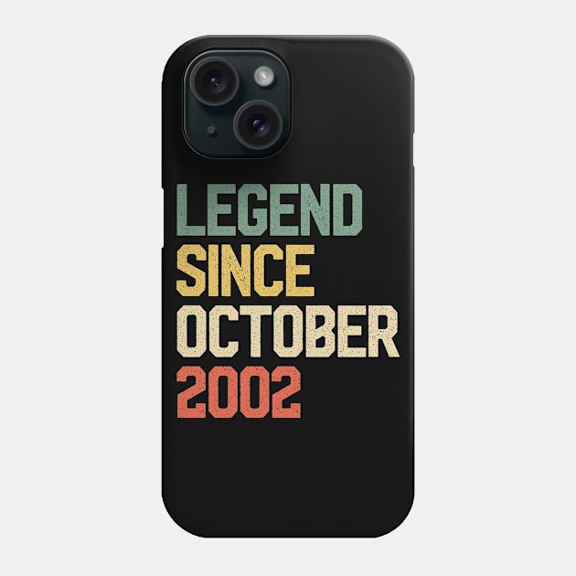 Legend Since October 2002 17 Years Old Gift 17th Birthday Phone Case by rhondamoller87