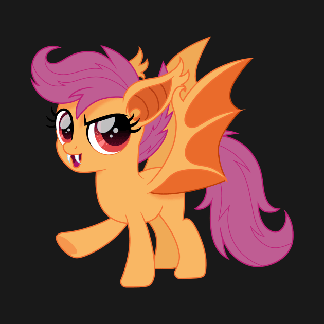 Scootaloo bat pony by CloudyGlow