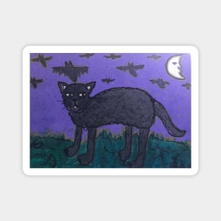 Halloween cat by Riley Magnet