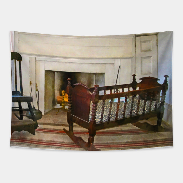 Interiors Cradle Near Fireplace Cradle Tapestry Teepublic