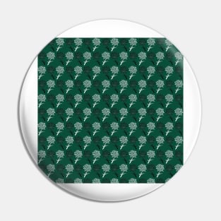 Green Dandelion Pattern Pin