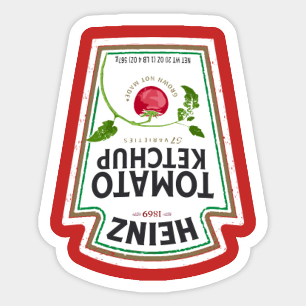 Iconic Tomato Ketchup Logo Design Tomato Ketchup Sticker Teepublic