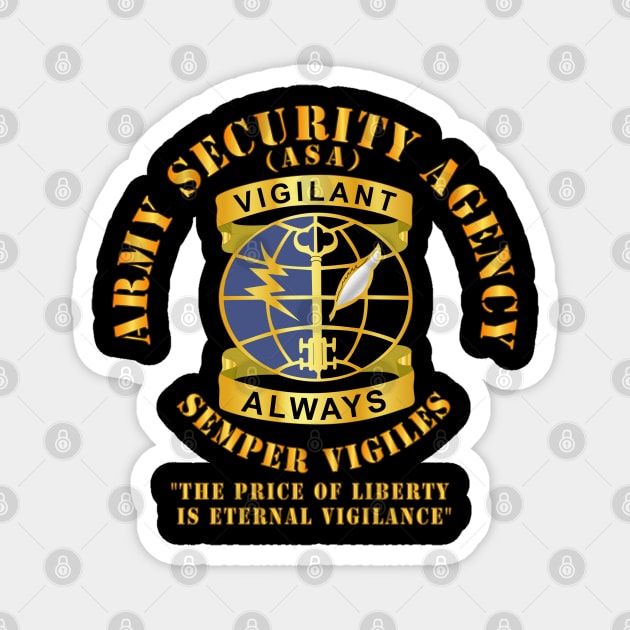 Army Security Agency - DUI - Always Vigilante Magnet by twix123844